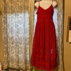A beautiful red NSR dress. Size medium.